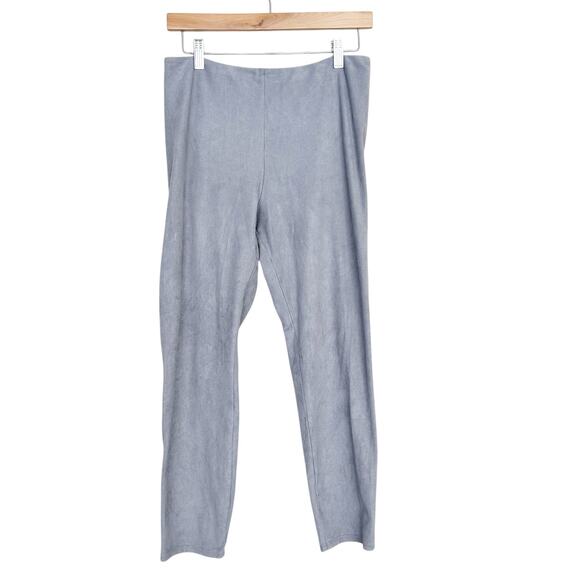 Lysse Gray Faux Suede Leggings Sz M - Picture 1 of 5
